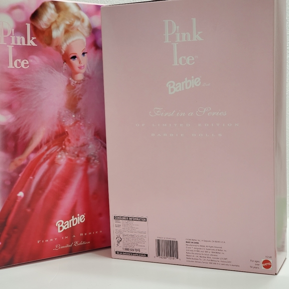 NRFB Pink Ice Barbie Doll Limited Edition First in a Series 1996 Mattel - Picture 2 of 8